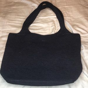 The Sak Black Knit Tote Bag